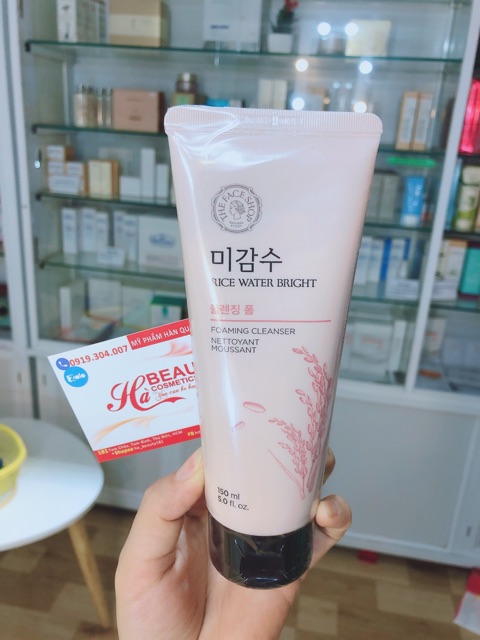 Sữa rửa mặt trắng da cấp ẩm chống lão hóa không có hạt The Face Shop Rice Water Bright Facial Foaming Cleanser 150ml | BigBuy360 - bigbuy360.vn