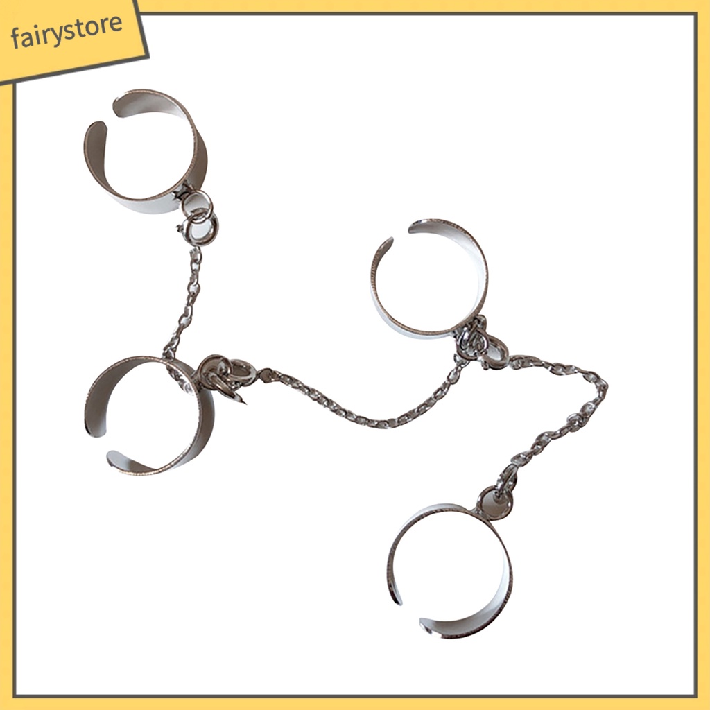 Nhẫn Hở Phối Xích Phong Cách Punk Phá Cách