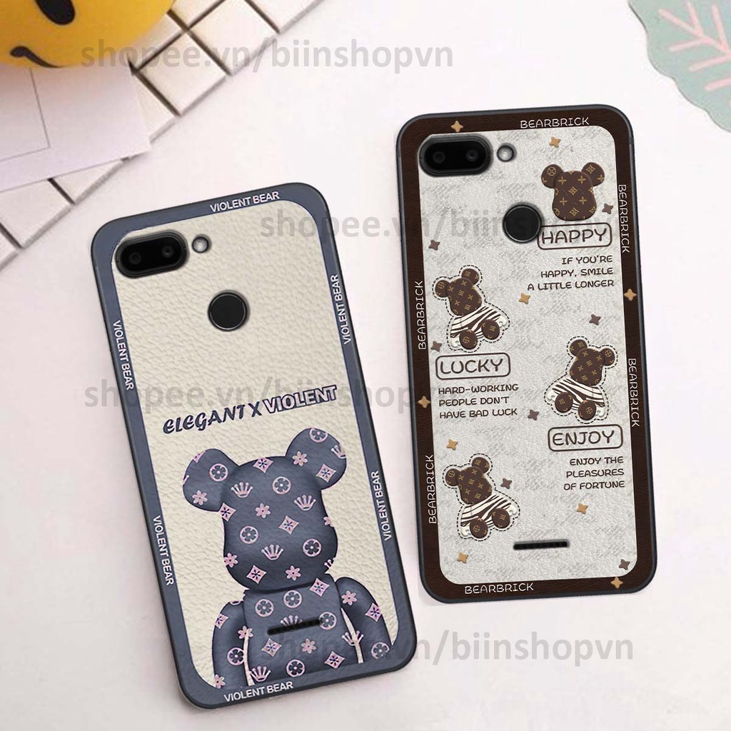 Ốp Xiaomi Redmi 6 hình gấu bear brick đẹp độc lạ, thời trang, cá tính