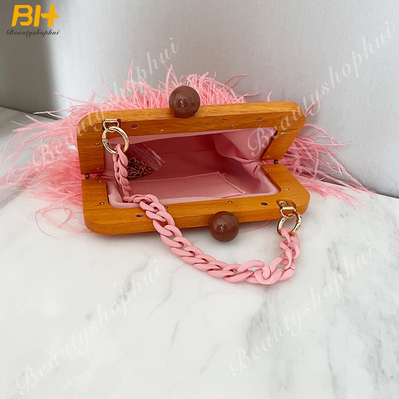 Túi Xách Lông Vũ Thời Trang Cho Nữ