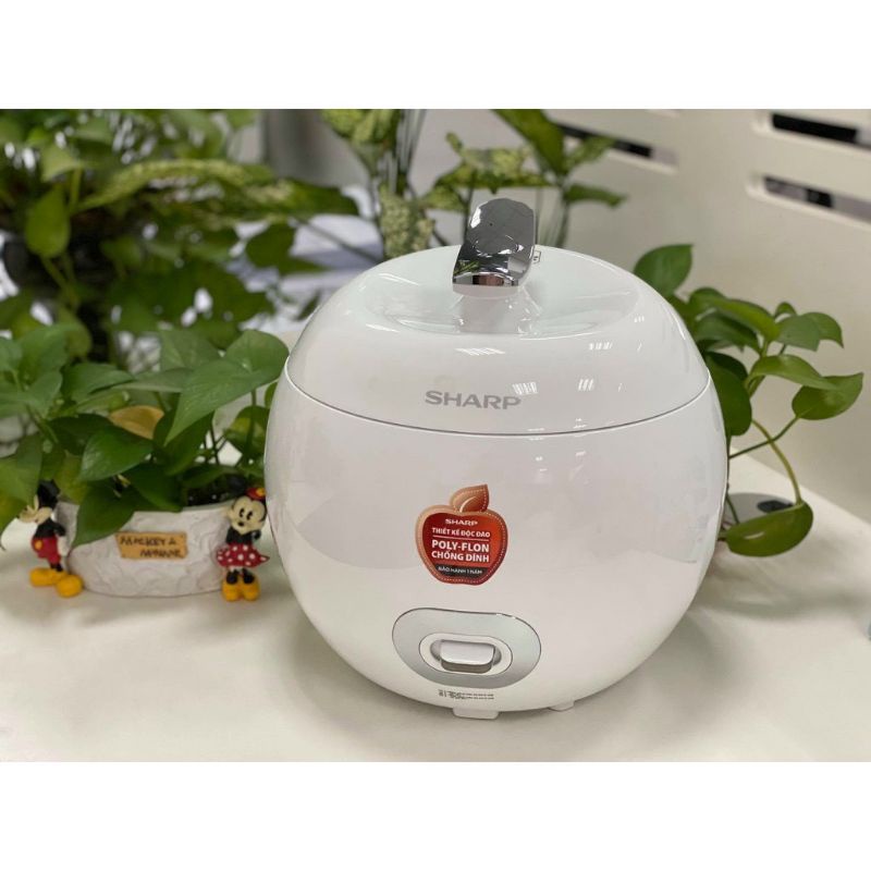 Nồi cơm điện Sharp KS-A08V hình quả táo siêu đẹp và phong cách, 0.7L phù hợp cho 1-3 người ăn