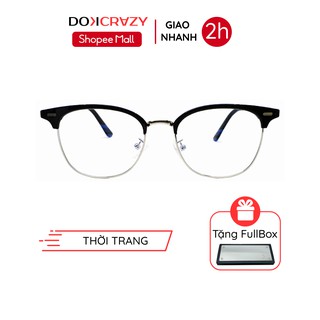 Gọng kính cận classic nam nữ DAKEN DOKCRAZY kim loại mắt kiếng không độ bền đẹp thời trang Hàn Quốc trendy