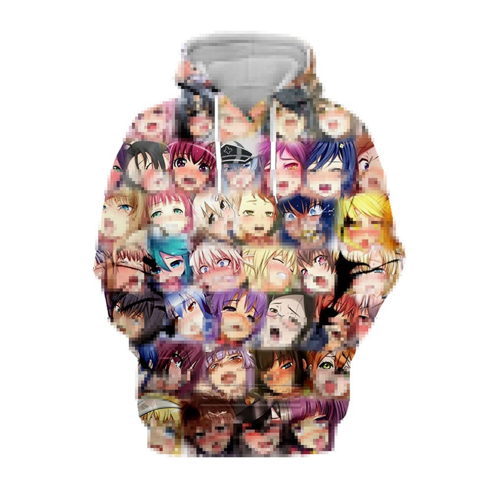 Áo Hoodie In Họa Tiết Hoạt Hình Hentai 3d Phong Cách Harajuku Nhật Bản Thời Trang Unisex 2021