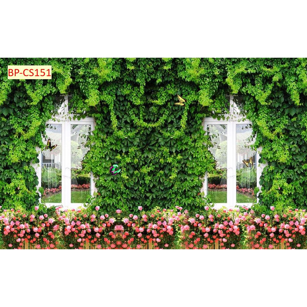 Tranh dán tường 3d cửa sổ thoáng mát tạo cảm giác thoải mái, tự nhiên