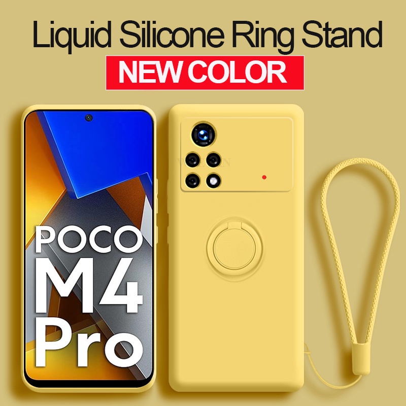 Ốp Điện Thoại TPU Silicon Mềm Chống Sốc Có Nhẫn Đỡ Từ Tính Cho Xiaomi Mi POCO C40 F4 X4 Pro 5G Xiaomi Mi POCO X4 M4 Pro 4G 5G