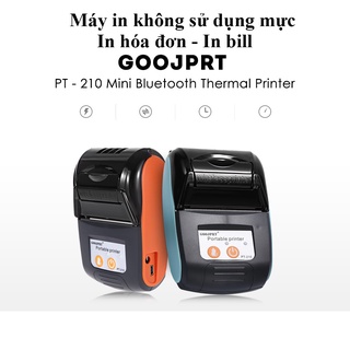 COMBO Máy in nhiệt PT 210 Bluetooth kèm giấy để in bill, in hóa đơn, kết nối điện thoại hoặc máy tính - PT210