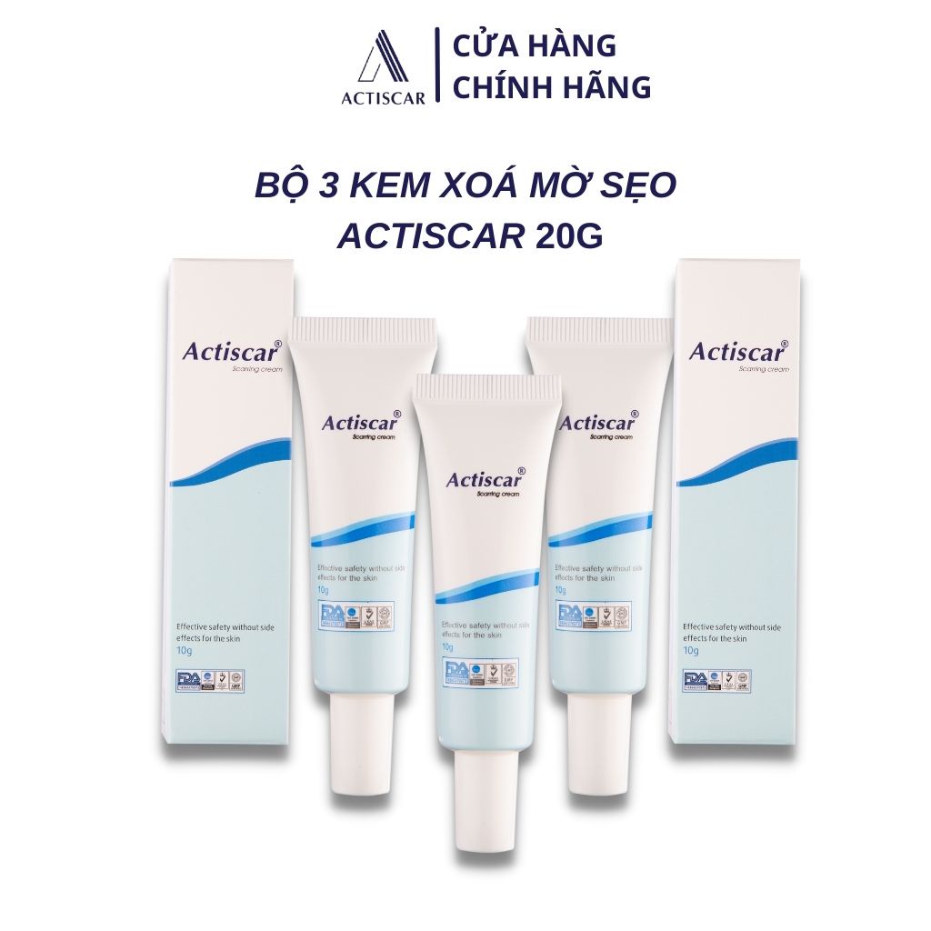 Bộ 3 Kem Xoá Mờ Sẹo Actiscar