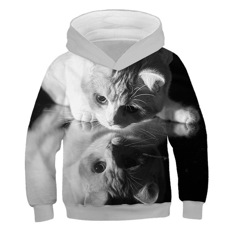 Áo Hoodie In Hình Mèo 3D Thời Trang Mùa Thu Dành Cho Bé Trai Và Bé Gái