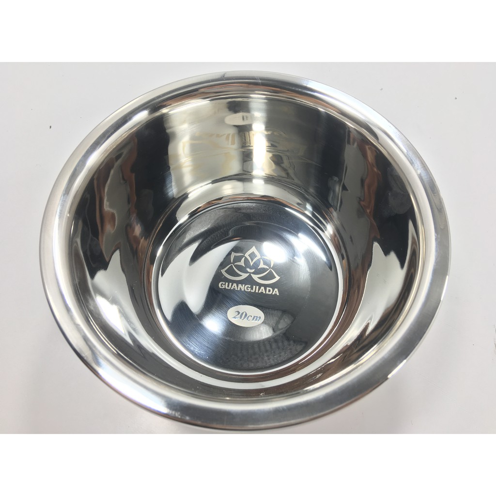 Tô (thố) inox lòng sâu trộn thực phẩm cao cấp phi 20, 22cm