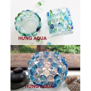 Sỏi thủy tinh màu trang trí bể cá, chậu cây, trải nền tiểu cảnh, decor không gian sống siêu rẻ (chat chọn màu)