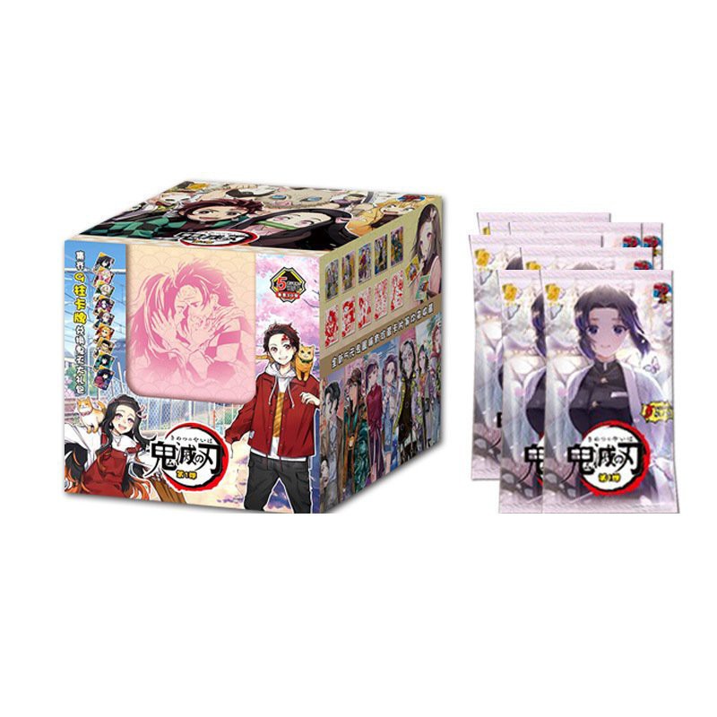 Set 5 cái ảnh thẻ nhân vật KIMETSU NO YAIBA THANH GƯƠM DIỆT QUỶ card ảnh in hình anime chibi