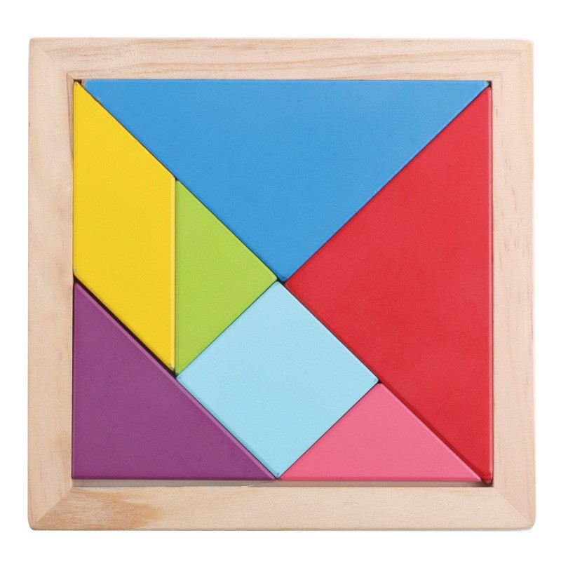 Đồ chơi xếp hình tangram loại dày dặn 1cm cho bé, đồ chơi gỗ an toàn dochoigo.vn