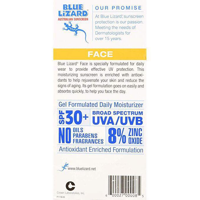 Kem Chống Nắng Blue Lizard  Face Sensitive Baby da nhạy cảm lành tính organic dùng được cho bà bầu em bé SPF 30+ 148ml