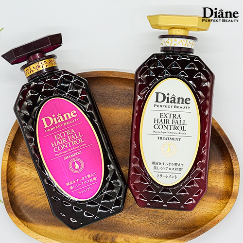 Combo Gội xả dành cho tóc yếu, rụng nhiều, nhiều gàu Moist Diane Extra Hair Fall Control 450mlx2