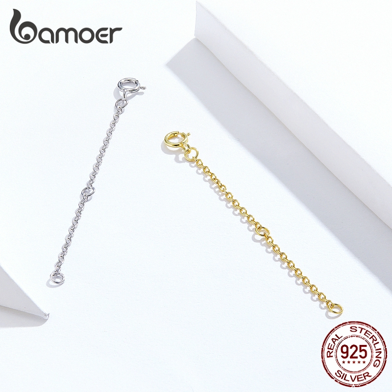 BAMOER Đầu Nối Mở Rộng Vòng cổ Bằng Bạc 925 Cao Cấp