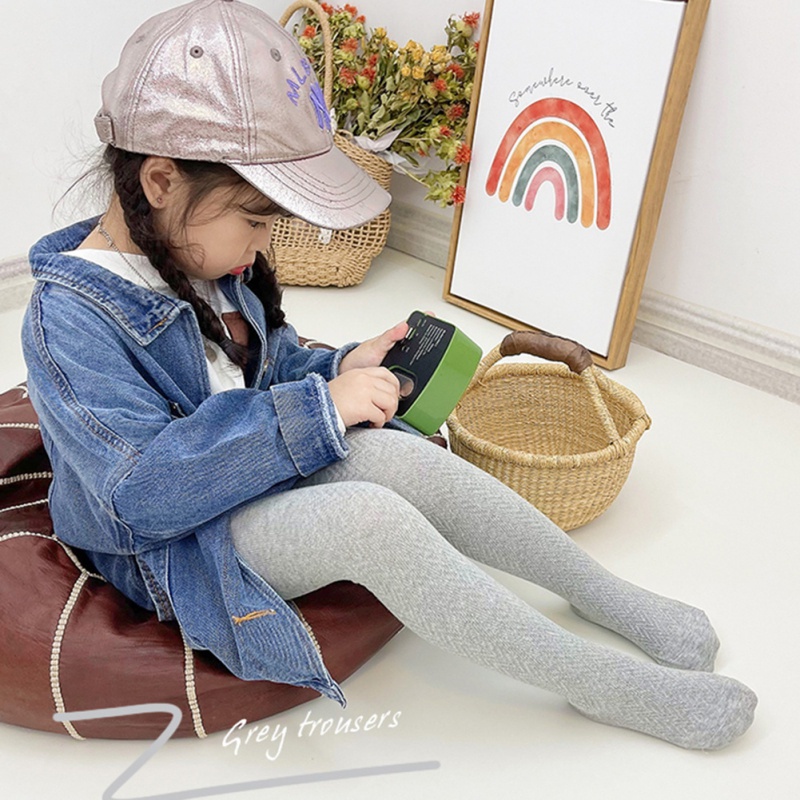 Quần tất cotton co giãn màu trơn thời trang xuân thu dành cho bé gái