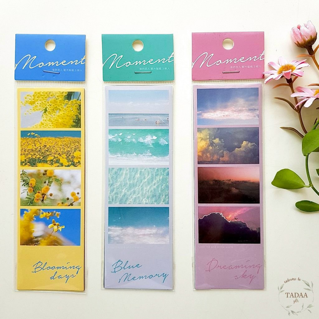 Set 3 sticker vintage hoa vàng, biển xanh và phong cảnh bầu trời sunset  phong cách retro | Shopee Việt Nam
