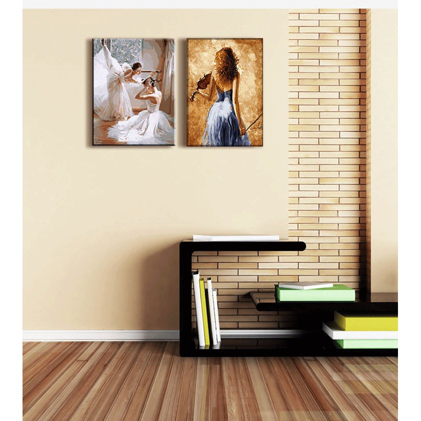 [CÓ KHUNG- ĐẠI HẠ GIÁ-NHÂN VẬT HOẠT HÌNH] Tranh sơn dầu số hóa rẻ,đẹp,sẵn màu, cọ,đinh,khung gỗ 40 x 50cm