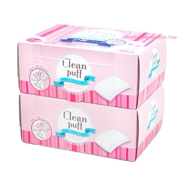 BÔNG TẨY TRANG COTTON CLEAN PUFF NHẬT BẢN - 80 TỜ | BigBuy360 - bigbuy360.vn
