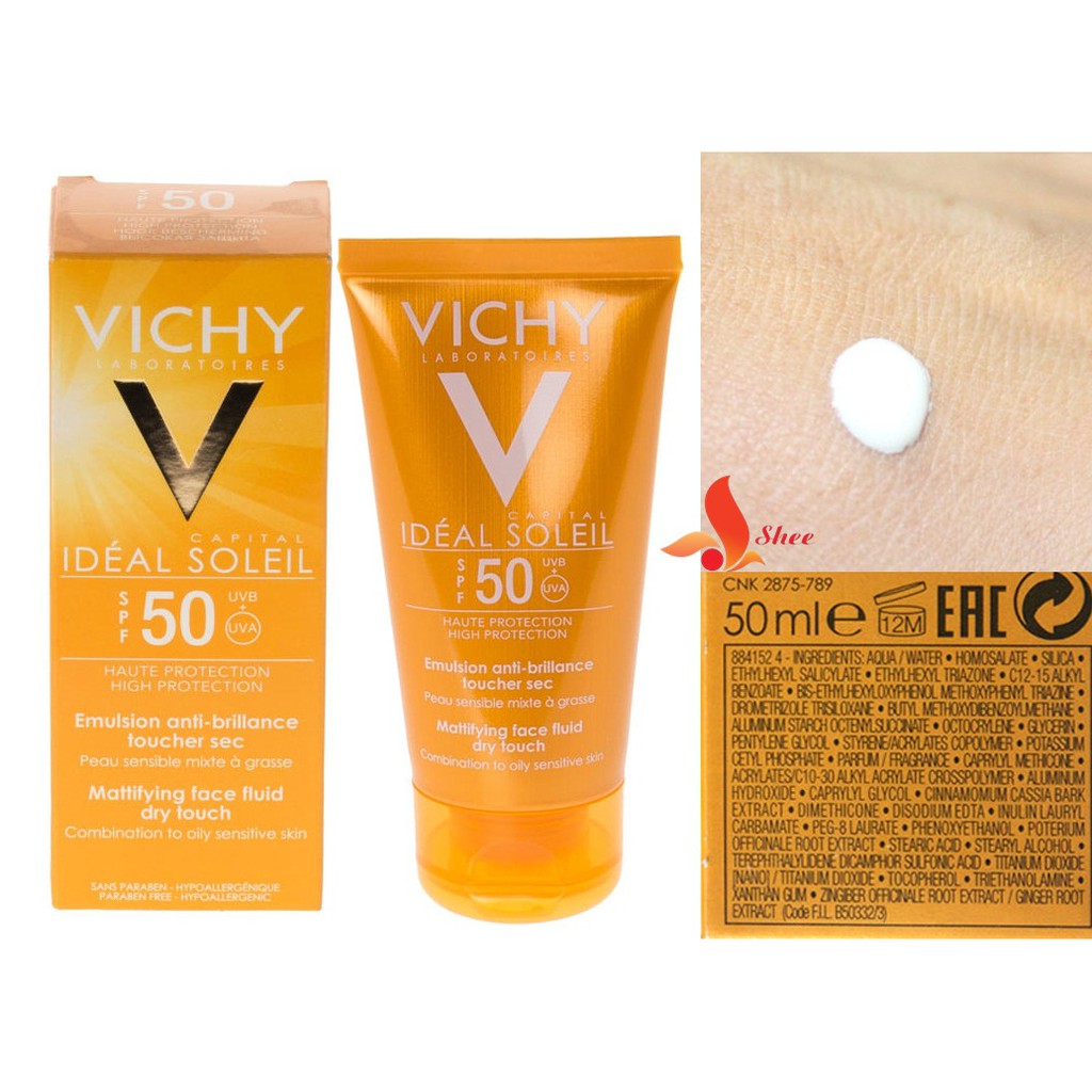 [Siêu Giảm Giá] - [Chính hãng] Kem Chống Nắng Vichy SPF 50 Ideal Soleil Emulsion Anti-Brillance 50ml