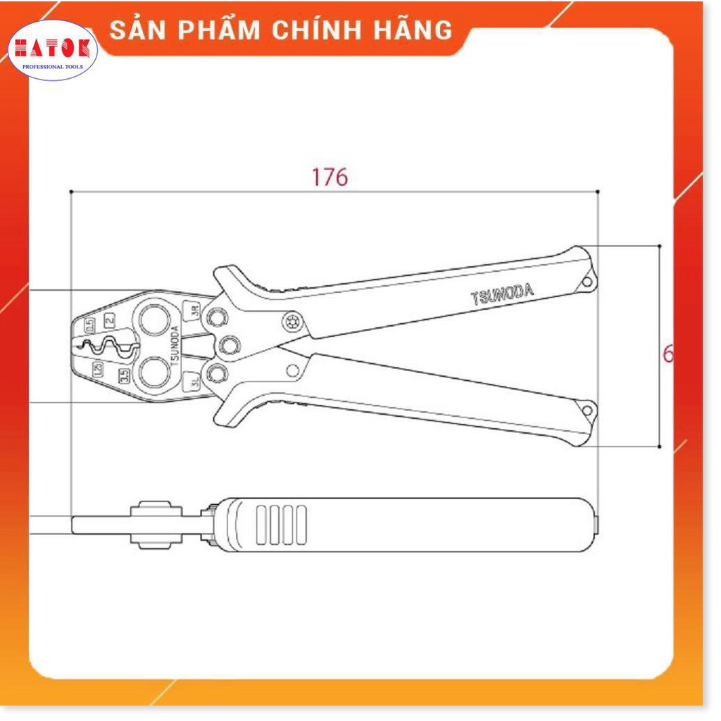 Kìm bấm cos 7inch TP-3 Tsunoda - Chất lượng