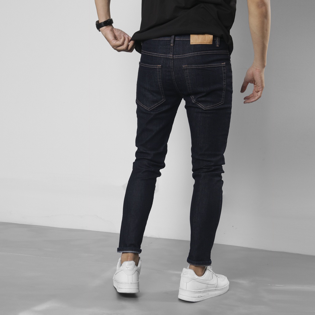 Quần jean nam NIGO skinny taper co dãn navi QJ87 cao cấp ống ôm