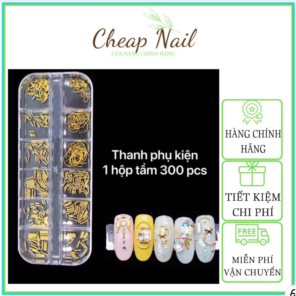 khay đựng phụ kiện nail trang trí móng, khay phụ kiện nail mix nhiều mẫu 12 ô