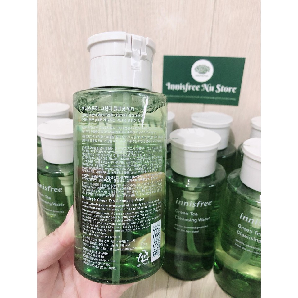 Nước Tẩy Trang Từ Trà Xanh- Innisfree Green Tea Cleansing Water (Mẫu 2019).