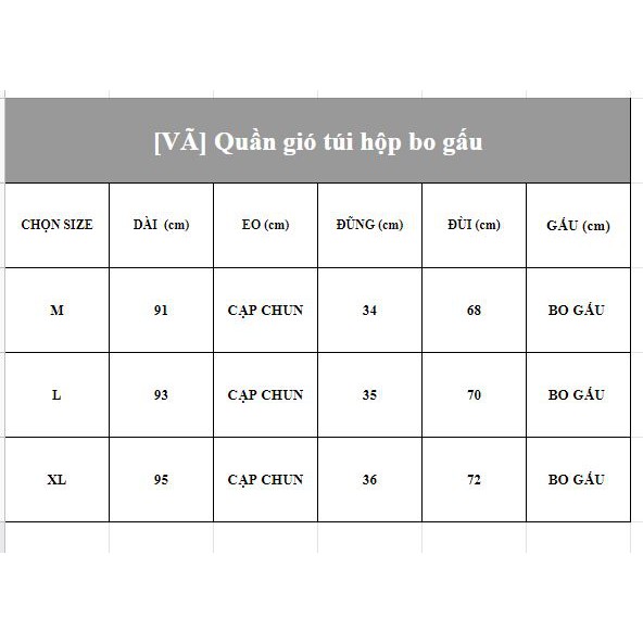 [VÃ] Quần gió túi hộp đen bo gấu