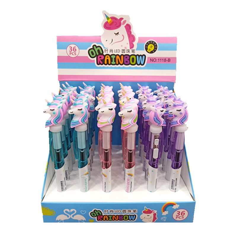 1 Cây Bút Mực Gel Đầu Silica Hình Kỳ Lân Dễ Thương Dùng Làm Quà Tặng Cho Bé / Văn Phòng / Trường Học
