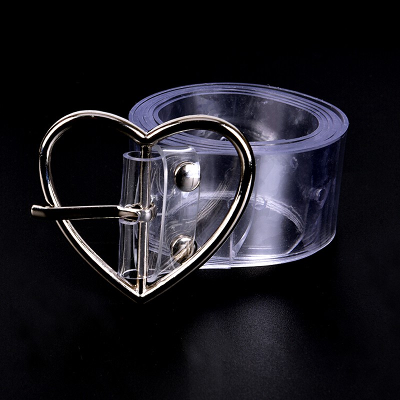 Thắt lưng trong suốt khóa trái tim phong cách thời trang cho nữ