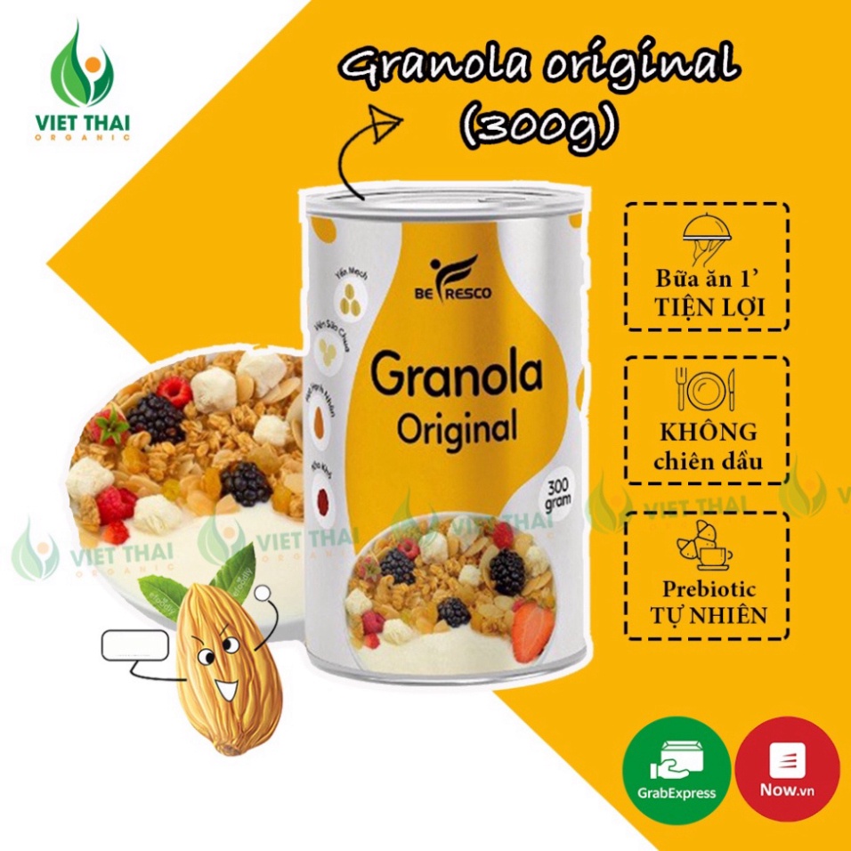 Ngũ Cốc Granola Ăn Kiêng Giảm Cân 5 Vị Hoa Quả Trái Cây Mix Sữa Chua Sấy Khô Siêu Ngon 300G HSD 11/2022