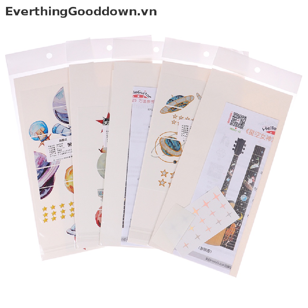 Everthinggooddown Space Miếng Dán Trang Trí Đàn Guitar Bass DIY