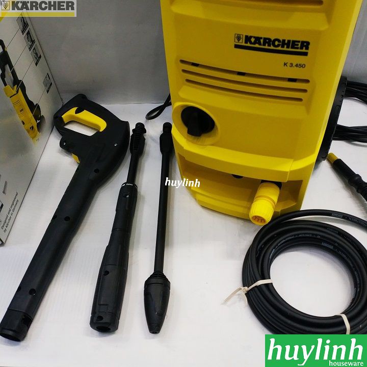 Máy phun xịt rửa xe cao áp Karcher K3 450 *KAP - Bộ bàn chải và đầu phun hóa chất CarKit + PS20