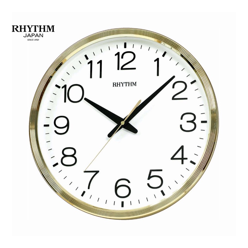 Đồng hồ treo tường Rhythm CMG494BR18 Kt 36.0 x 4.4cm, 855g Vỏ nhựa, dùng PIN