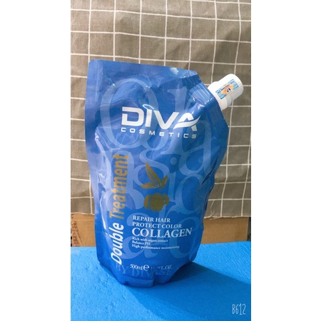 [Hàng Chính Hãng] KEM HẤP Ủ TÓC PHỤC HỒI DIVA COLLAGEN 500ml