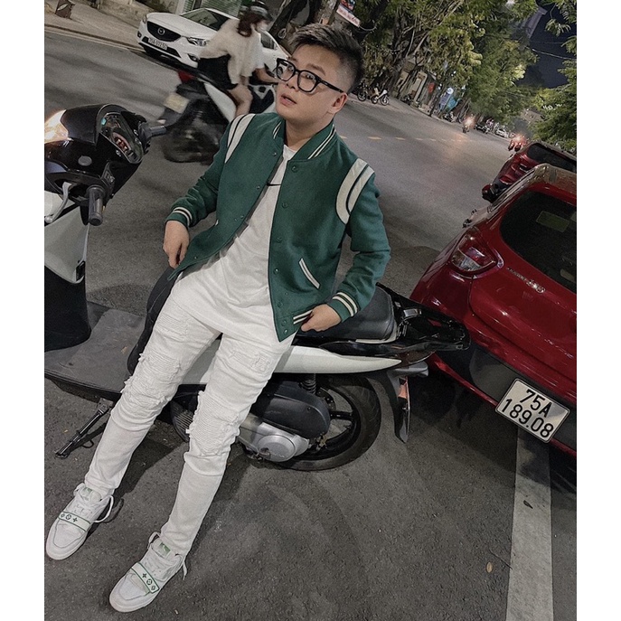 Quần bò trắng rách dễ phối đồ , quần jean nam giá yêu thương -T009