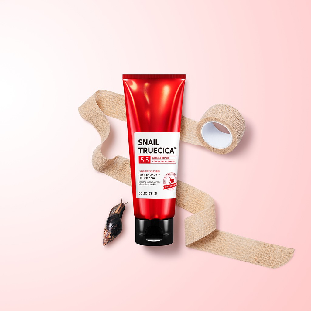 Sữa Rửa Mặt Dạng Gel Dịu Nhẹ, Dưỡng Ẩm và Phục Hồi Da Some by Mi Snail Truecica Miracle Repair Low PH Gel Cleanser
