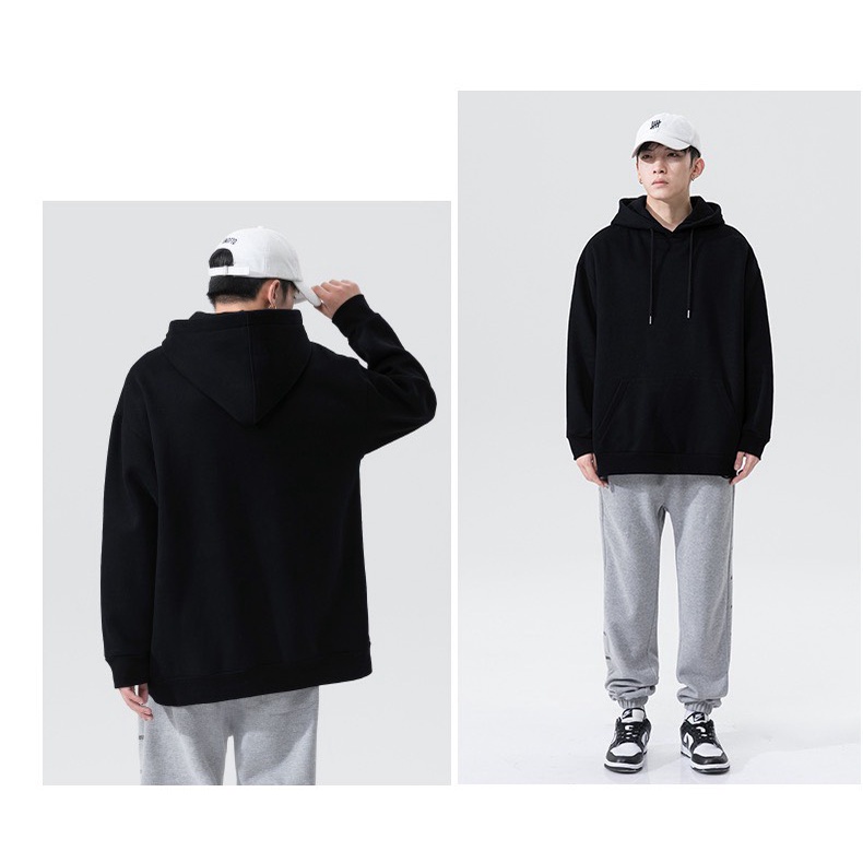 Áo hoodie nam, Áo hoodie trơn khoác nỉ sweat nỉ thu đông nam nữ | BigBuy360 - bigbuy360.vn