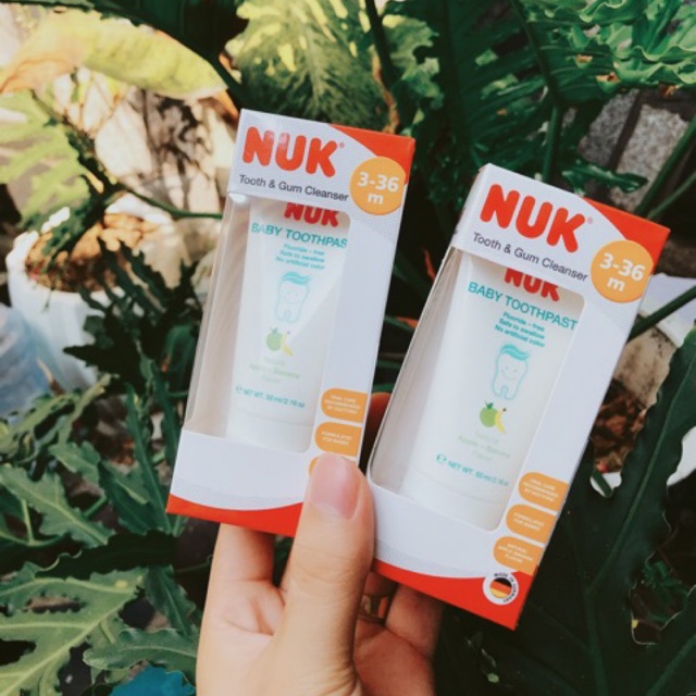 Kem đánh răng trẻ em không Flouride NUK 3-36 tháng (50ml)