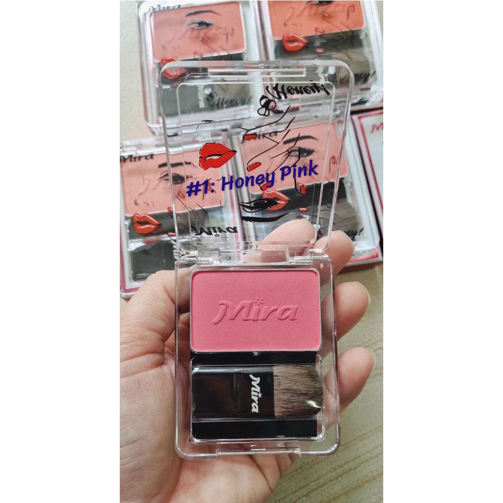 Phấn má hồng Mira Colorful Cheeks trang điểm tự nhiên 5 tone màu lựa chọn - Hàng công ty