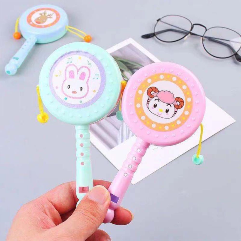 Trống cho bé – Trống lục lạc cho bé hình động vật ngộ nghĩnh chất liệu nhựa ABS