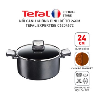 [Mã LIFETF10 giảm 8% tối đa 100K đơn 300K] Nồi canh chống dính đế từ 24cm Tefal Expertise C6204672