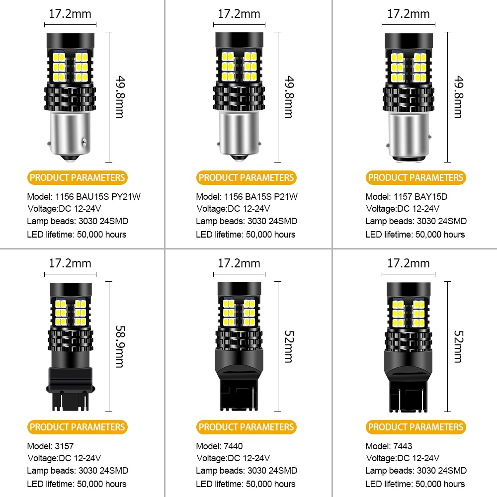 1 Đèn LED Phanh Tín Hiệu Siêu Sáng T20 1157 1156 ba15s W21W P21 5W
