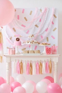 Set 5 Tua Rua Giấy Lụa Trang Trí Sinh Nhật, Party