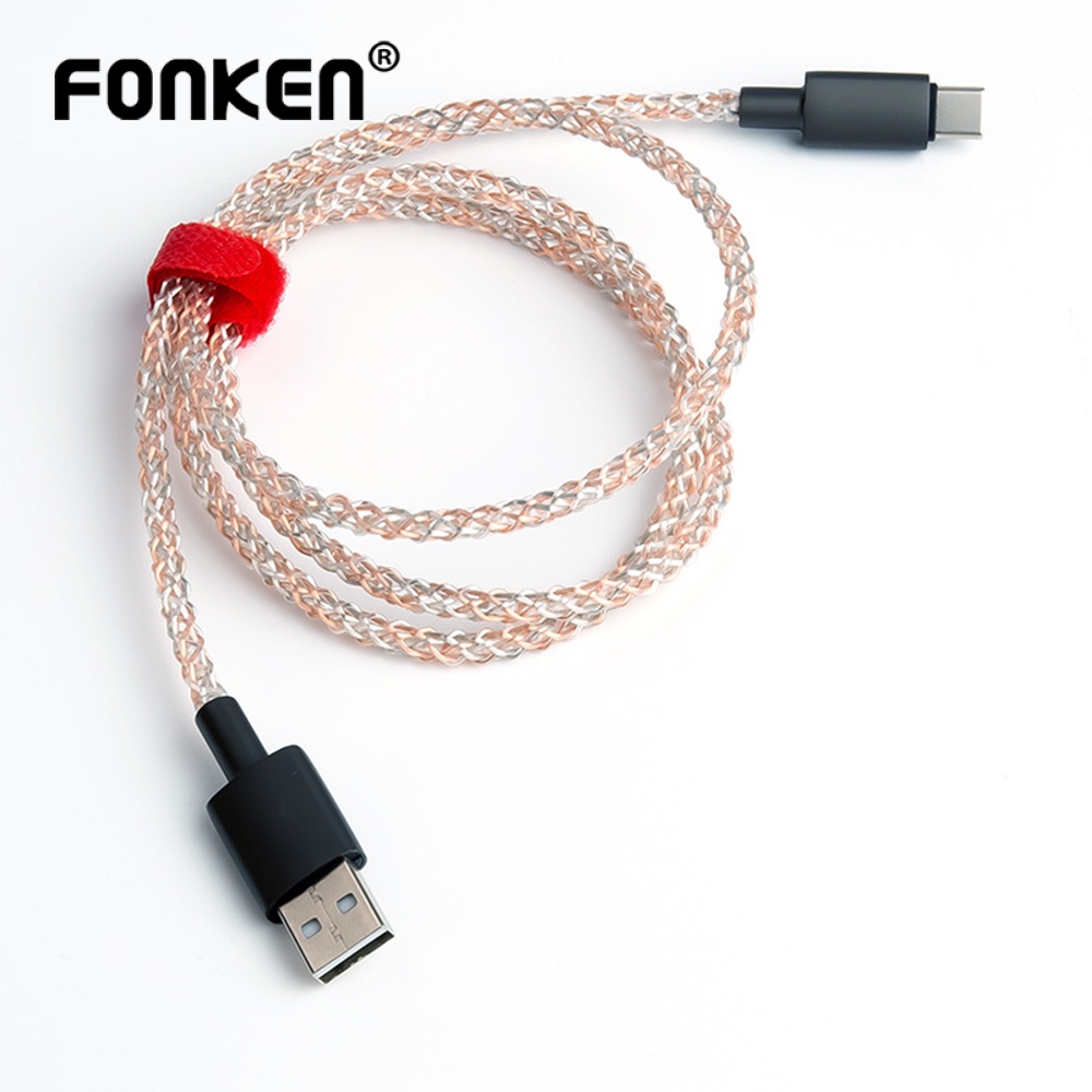 Cáp sạc nhanh Fonken RGB USB Type C 6A 66W thích hợp cho Xiaomi Huawei P50 Honor 5A Samsung
