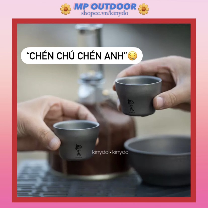 LY CHÉN CỐC RƯỢU CHÈ TRÀ TITANIUM 2 LỚP DU LỊCH CẮM TRẠI DÃ NGOẠI GLAMPING NATUREHIKE NH20CJ020