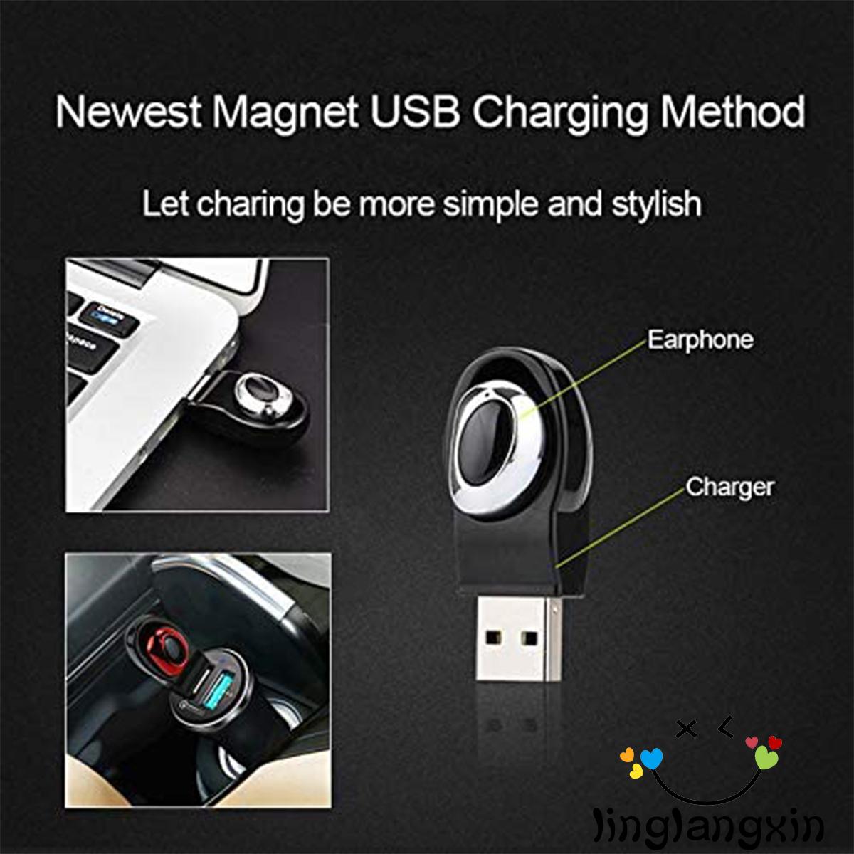 ✦LD-Magnet USB Charging Music Handsfree Headphone Headset, In-ear Invisible Earpiece for Phone