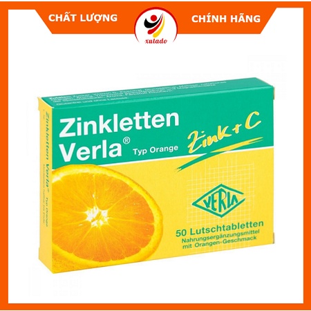 Viên ngậm bổ sung kẽm và vitamin C Zinkletten Verla cho trẻ lười ăn, rối loạn giấc ngủ, tăng đề kháng, 50v