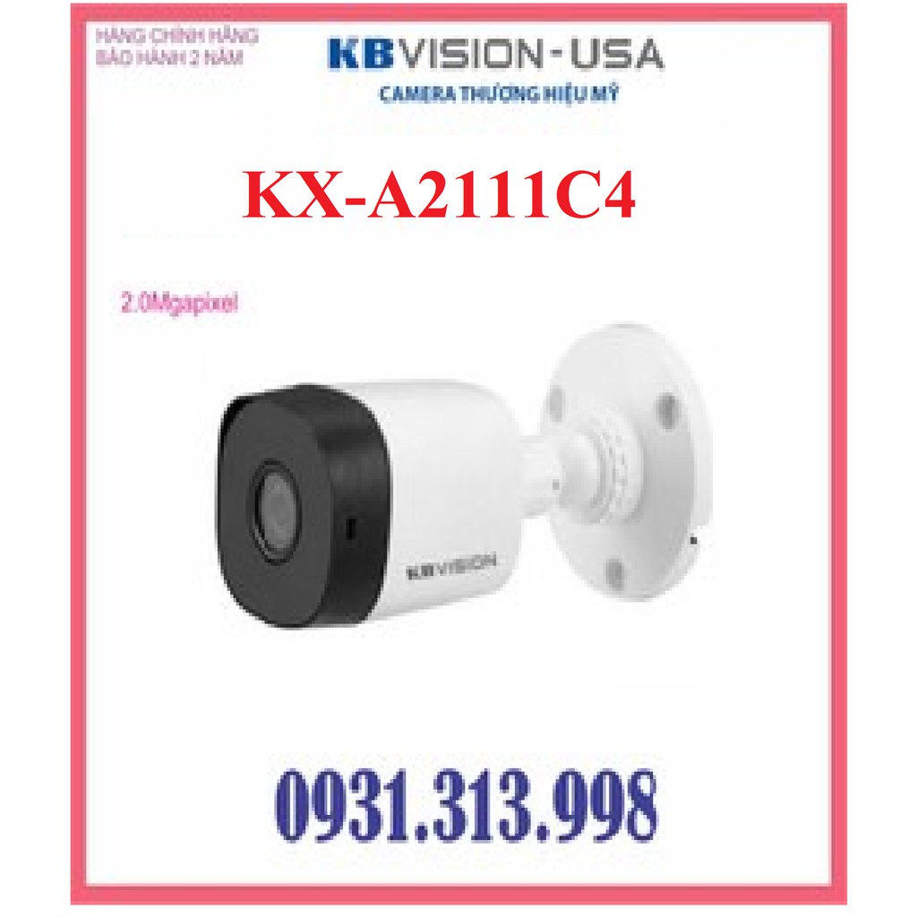 Camera THÂN 4 in 1 hồng ngoại 2.0 Megapixel KBVISION KX-2111C4